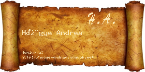 Hőgye Andrea névjegykártya